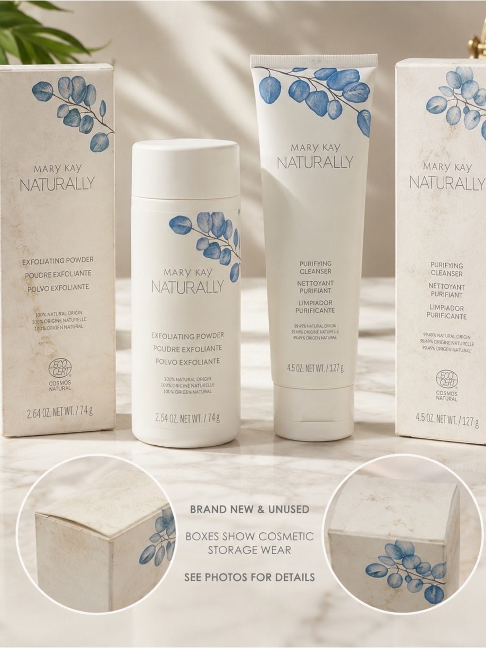 Mary Kay Naturally Purifying Cleanser & Exfoliating Powder Set NIB Discontinued